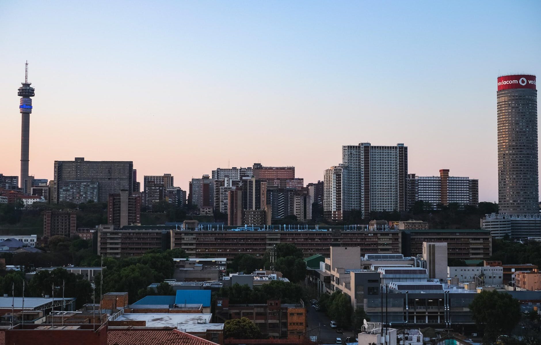 view of johannesburg downtown south africa